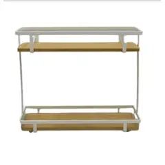 GENERICO - Especiero Organizador Doble Nivel Metal Madera Cocina