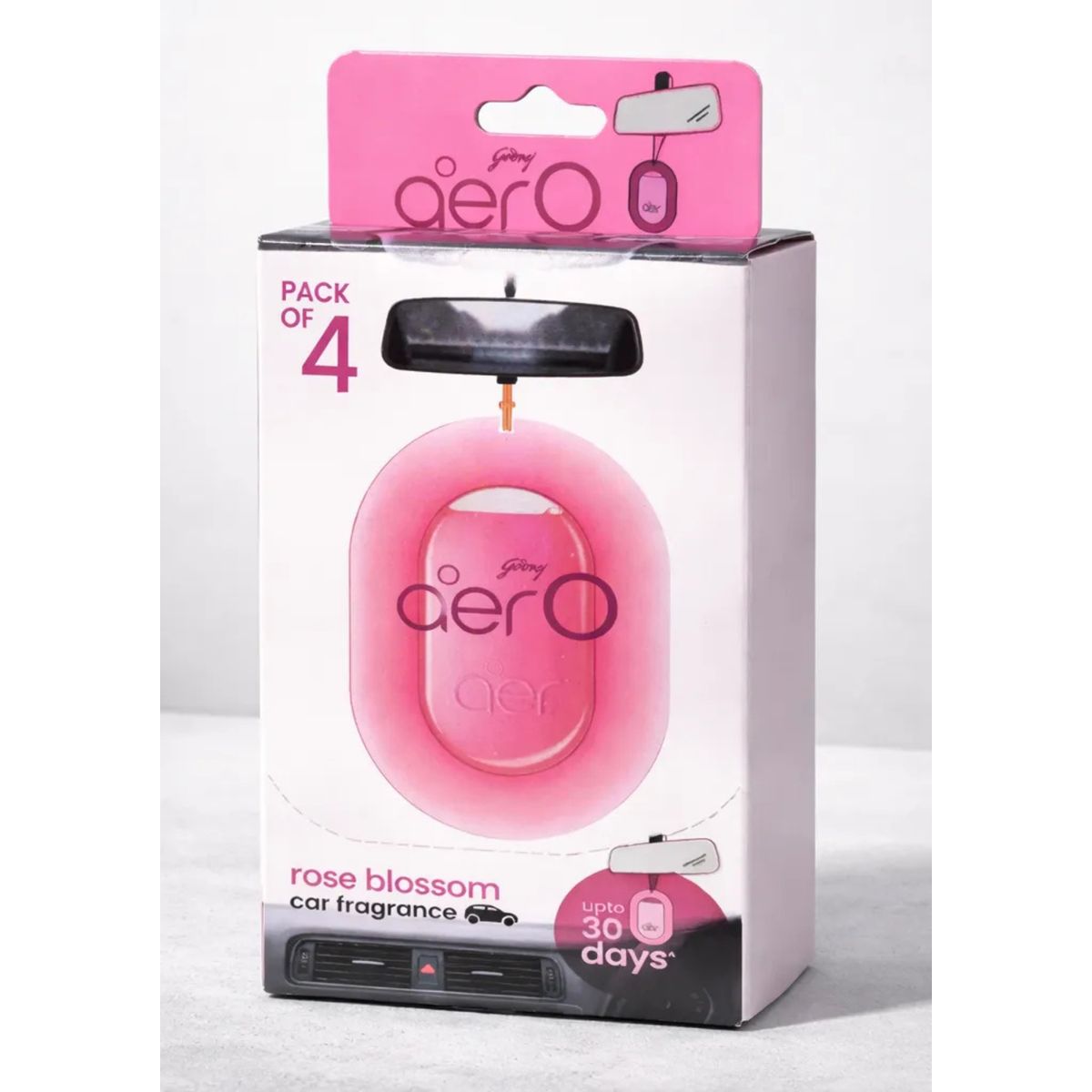 GENERICO - Aero Gel Aromatizante Auto - Variedad Rose Blossom - 4 Unidades 7.5g