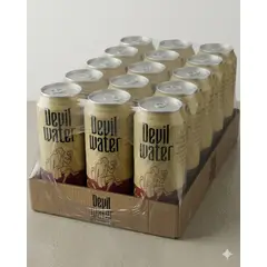 GENERICO - Agua en lata Devil Water sin gas pack 24 unidades