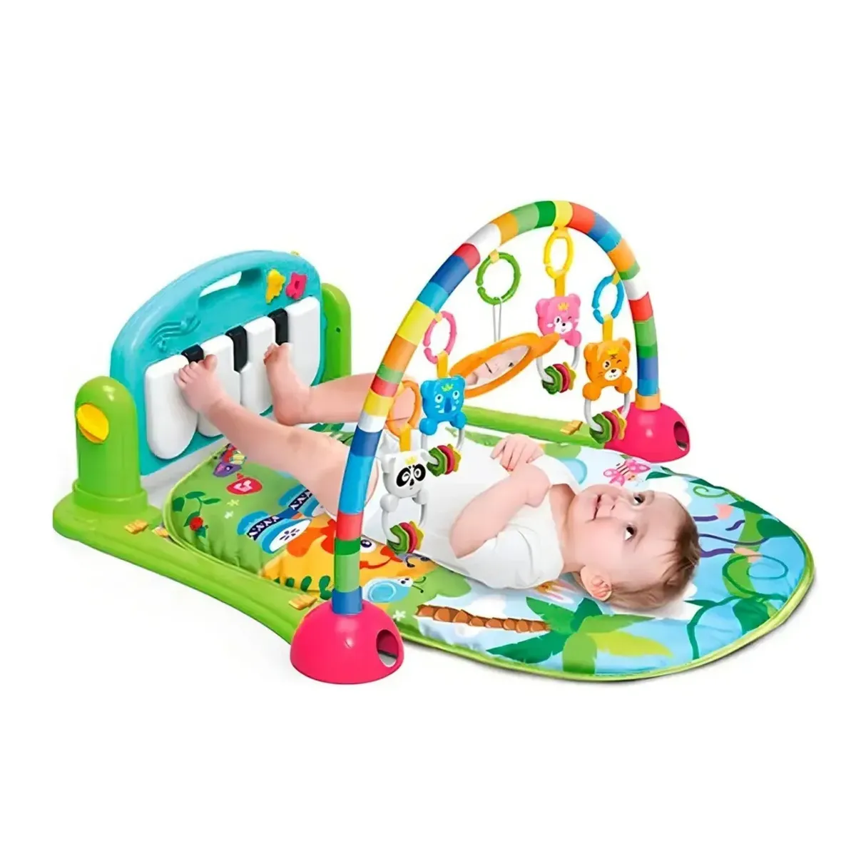GENERICO - Gimnasio para Bebes. Alfombra Piano con Sonido. Verde