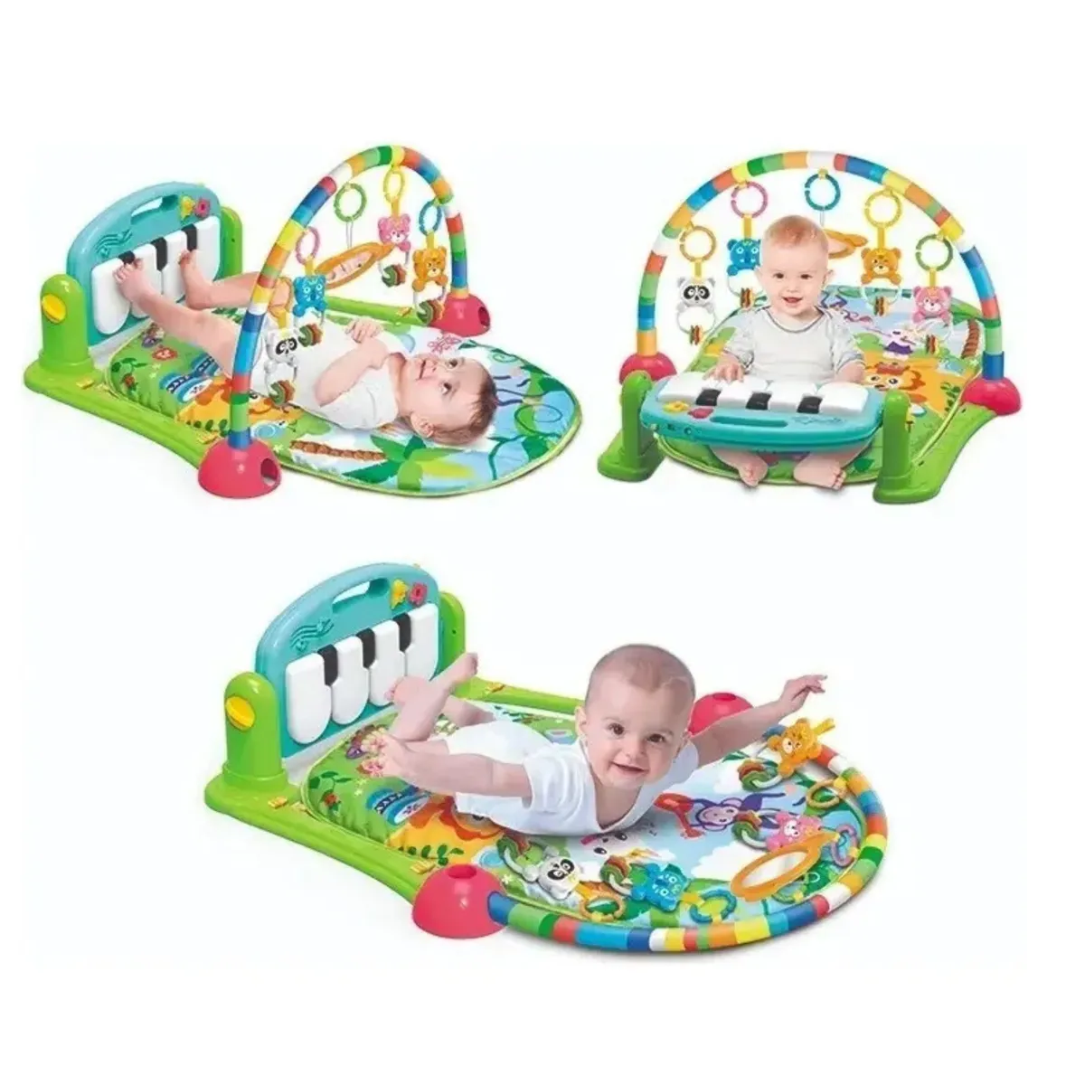 GENERICO - Gimnasio para Bebes. Alfombra Piano con Sonido. Verde