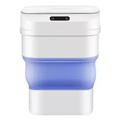 GENERICO - Bote de basura inteligente portátil con sensor automático color BlancoRosa