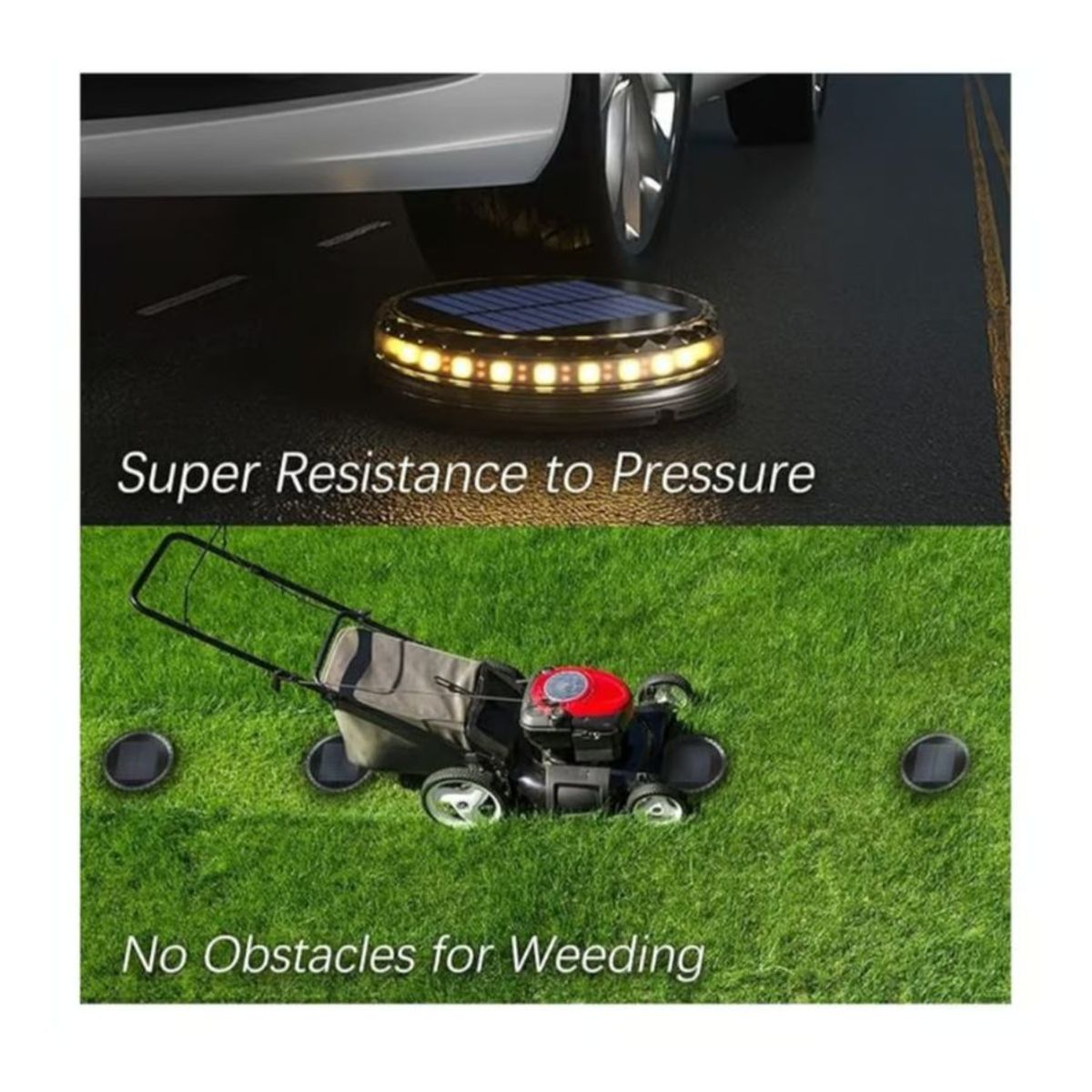 GENERICO - Pack 2 Lampara Disco Solar Impermeable Estaca Jardin Luz Calida