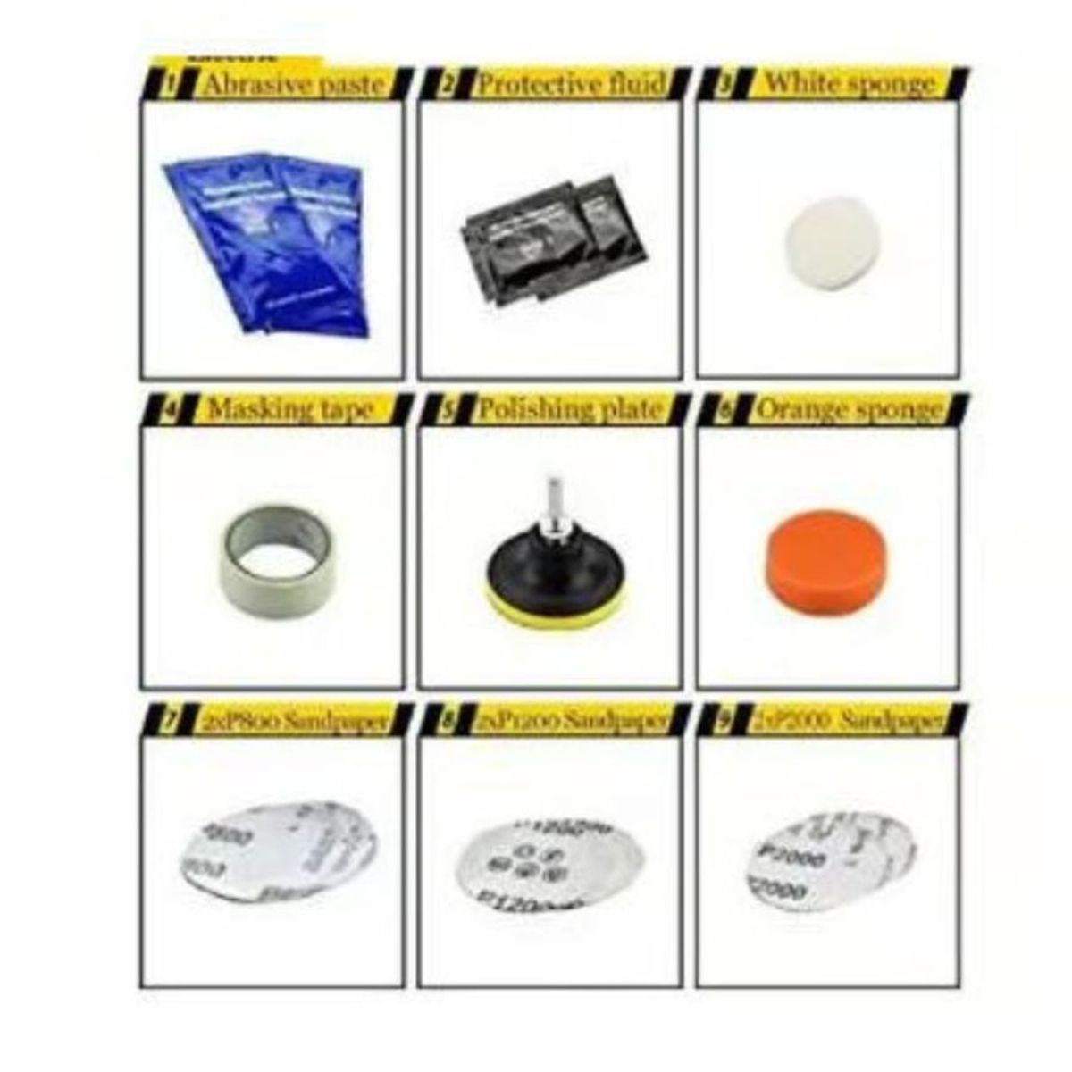 GENERICO - Kit de Reparacion de Focos Limpieza y Pulidor