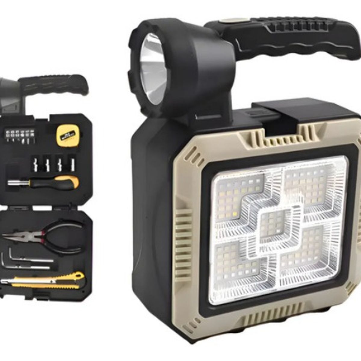 GENERICO - Linterna Lámpara Solar Power Bank + Kit De Herramientas