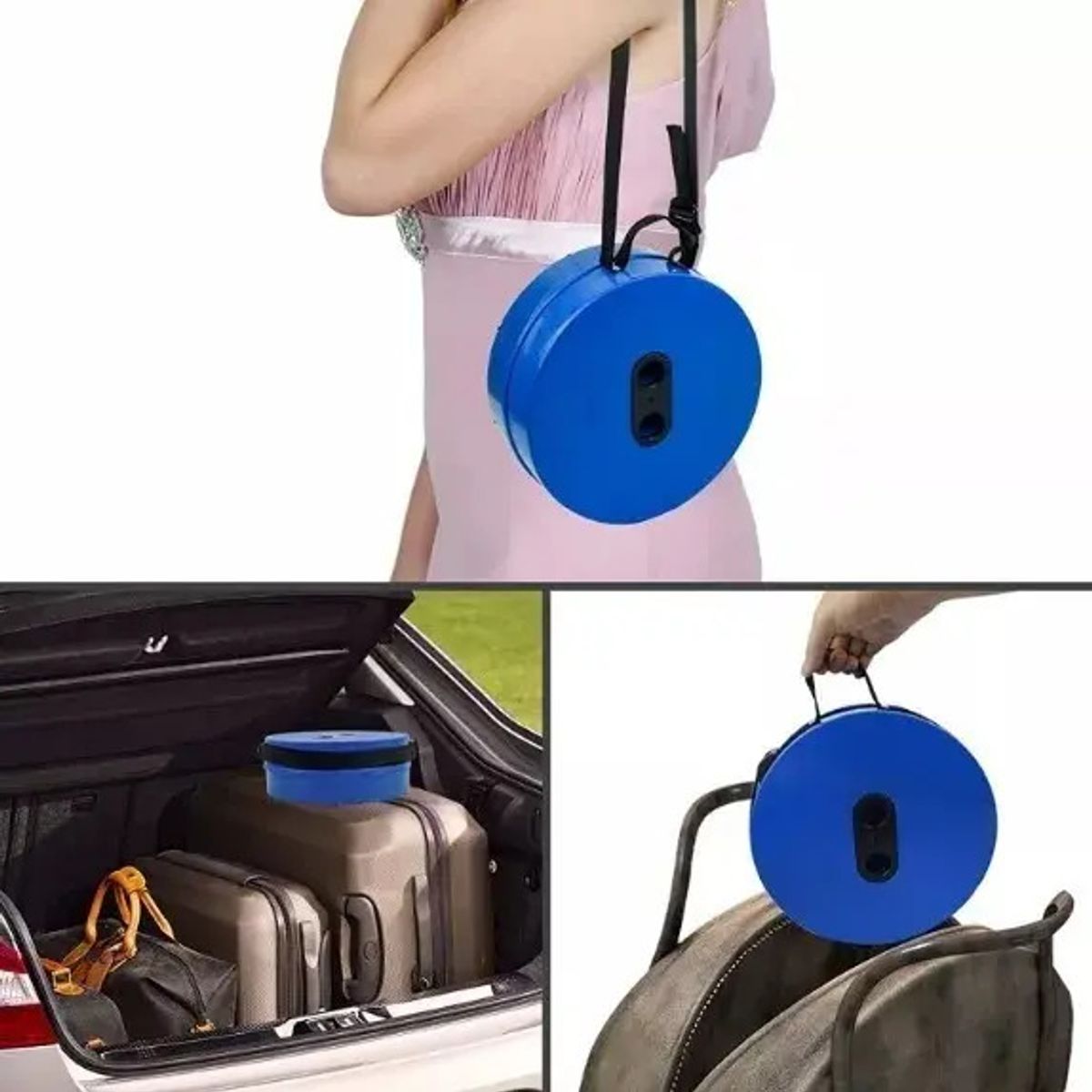 GENERICO - Silla Telescópica Plegable Osmao Camping Plástico Negro 150kg Soporte