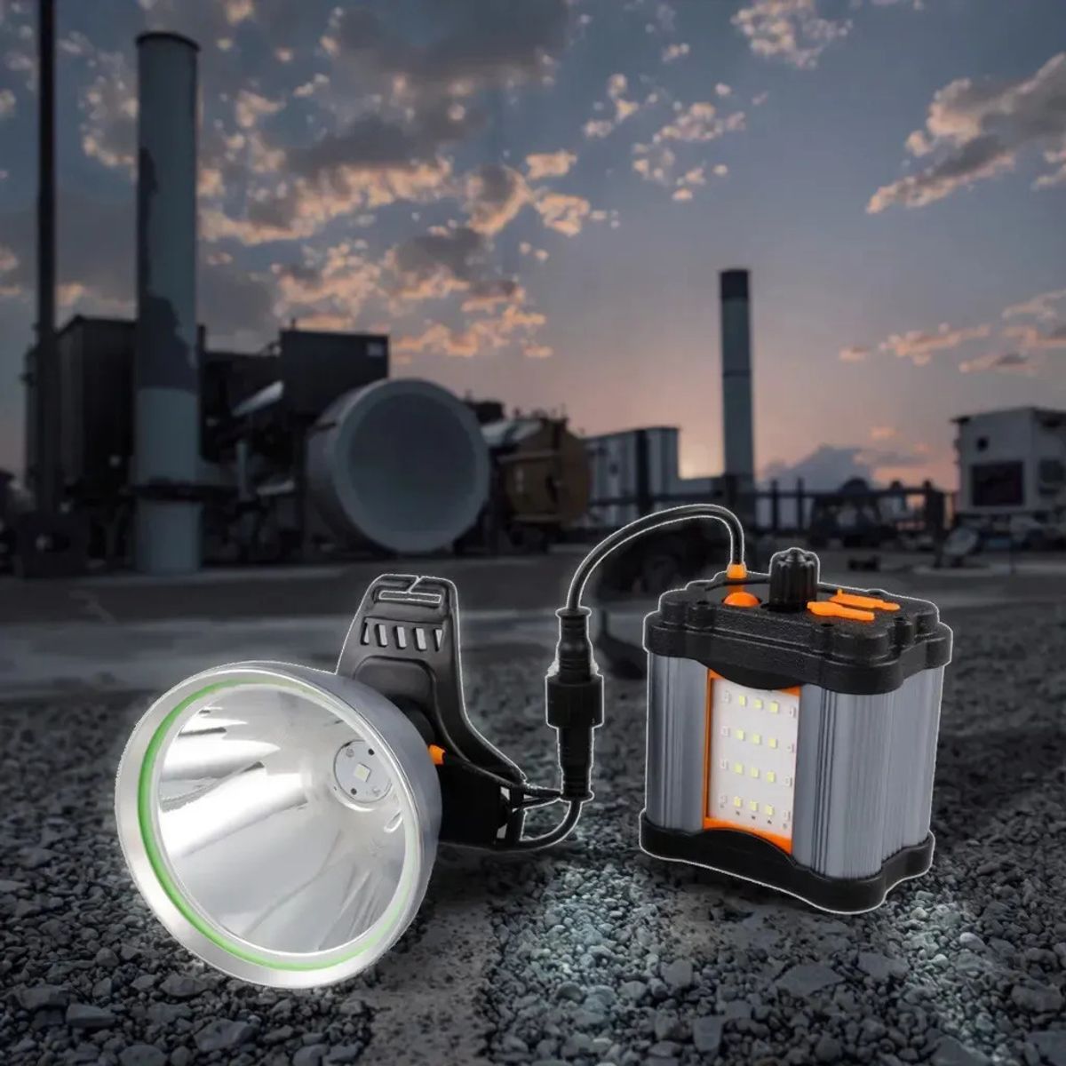 GENERICO - Foco Led Caza Largo Alcance Linterna Minera Camping Lente Reemplazable Roja, Azul Y Amarill