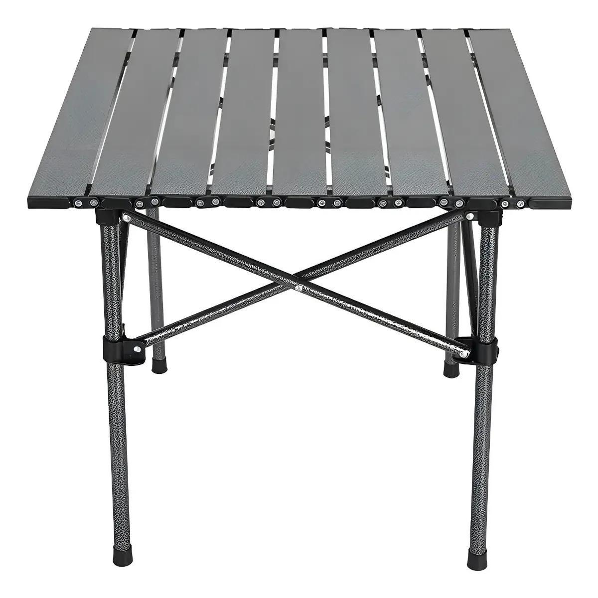 GENERICO - Mesa Plegable para Camping Osmao TB-118 Portatil de Exteriores Metalico Color Negro
