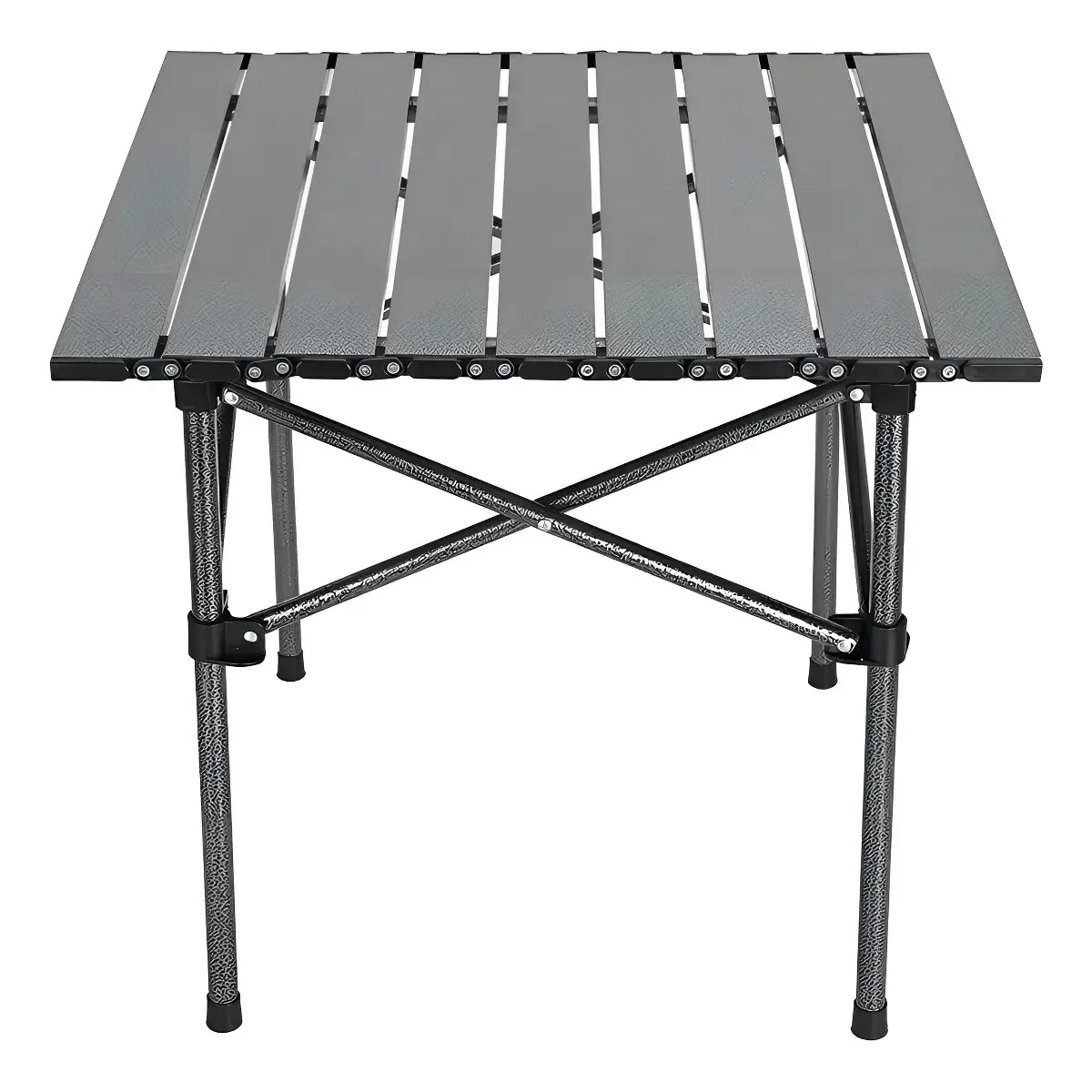 GENERICO - Mesa Plegable para Camping Osmao TB-118 Portatil de Exteriores Metalico Color Negro