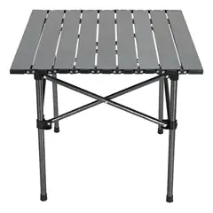 GENERICO - Mesa Plegable para Camping Osmao TB-118 Portatil de Exteriores Metalico Color Negro