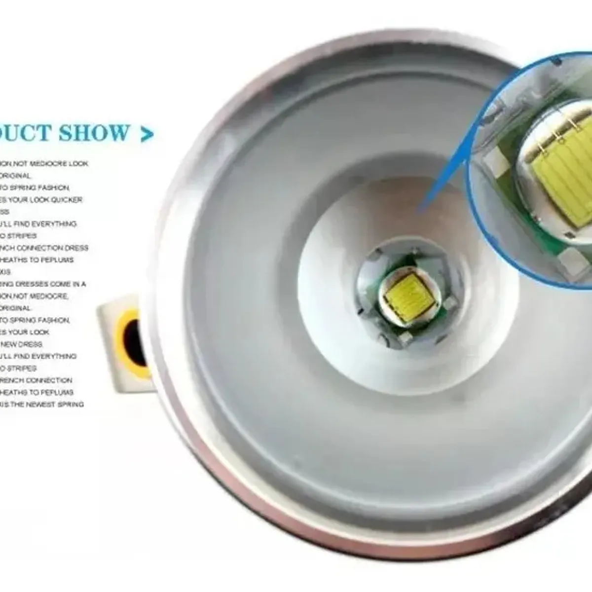 GENERICO - Linterna Led Recargable Tactica  Largo Alcance 200 Mts.