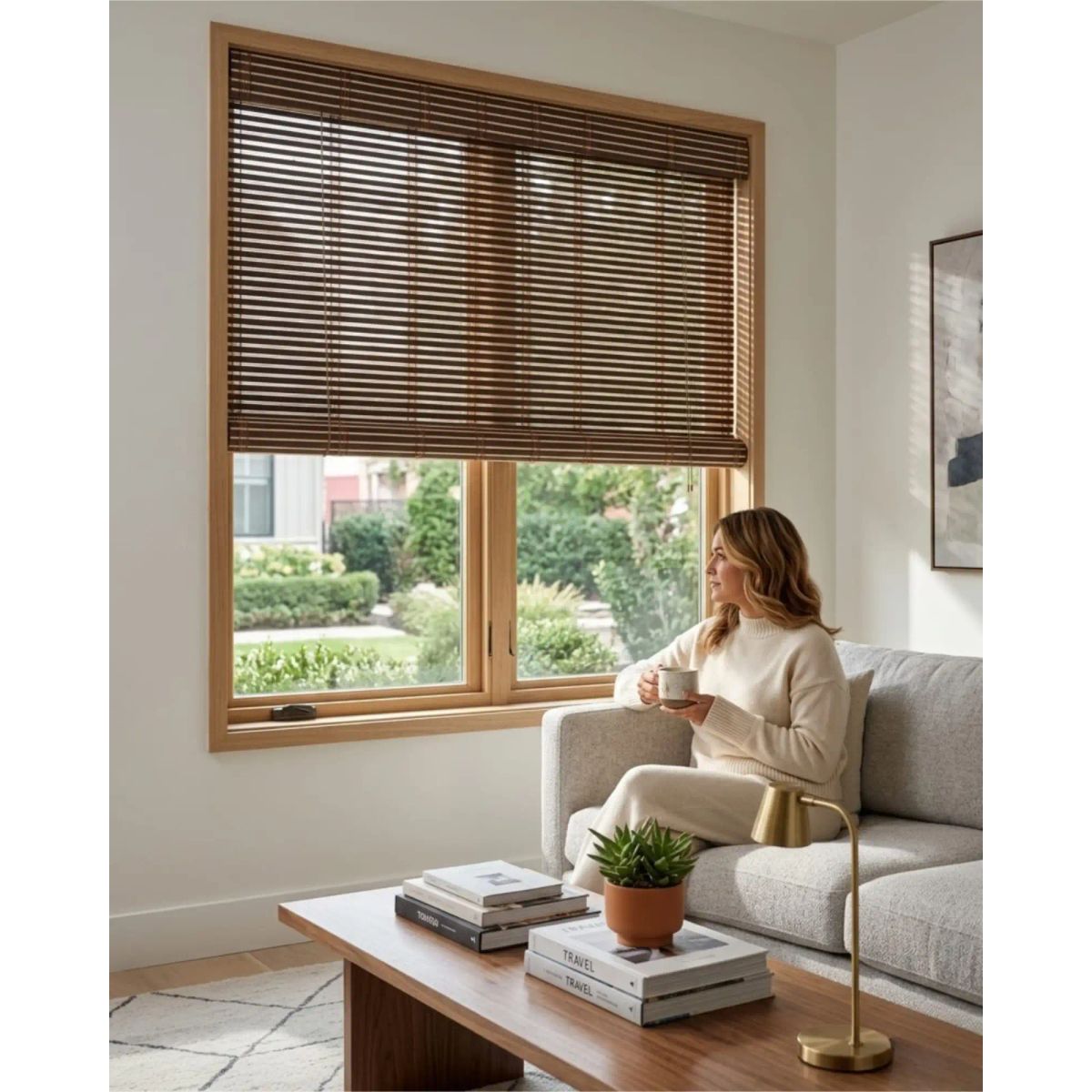 GENERICO - Set 2 Cortinas Roller De Bambu Diseño Natural 180x180cm