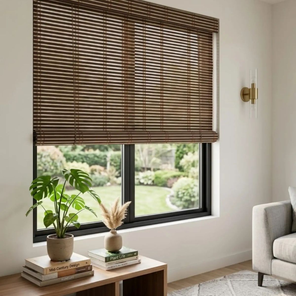 GENERICO - Set 2 Cortinas Roller De Bambu Diseño Natural 180x180cm