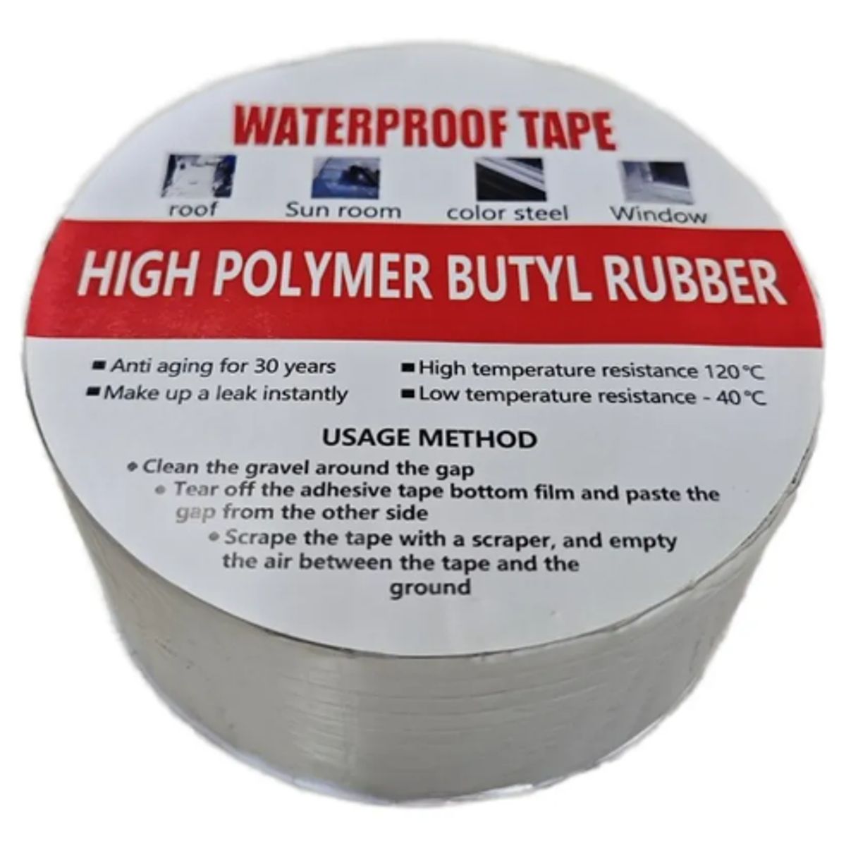 GENERICO - Cinta Tapagoteras Butilo Impermeable Alta Resistencia 5cm5m