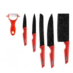 GENERICO - Set 6 Cuchillos De Cocina Profesional Para Chef