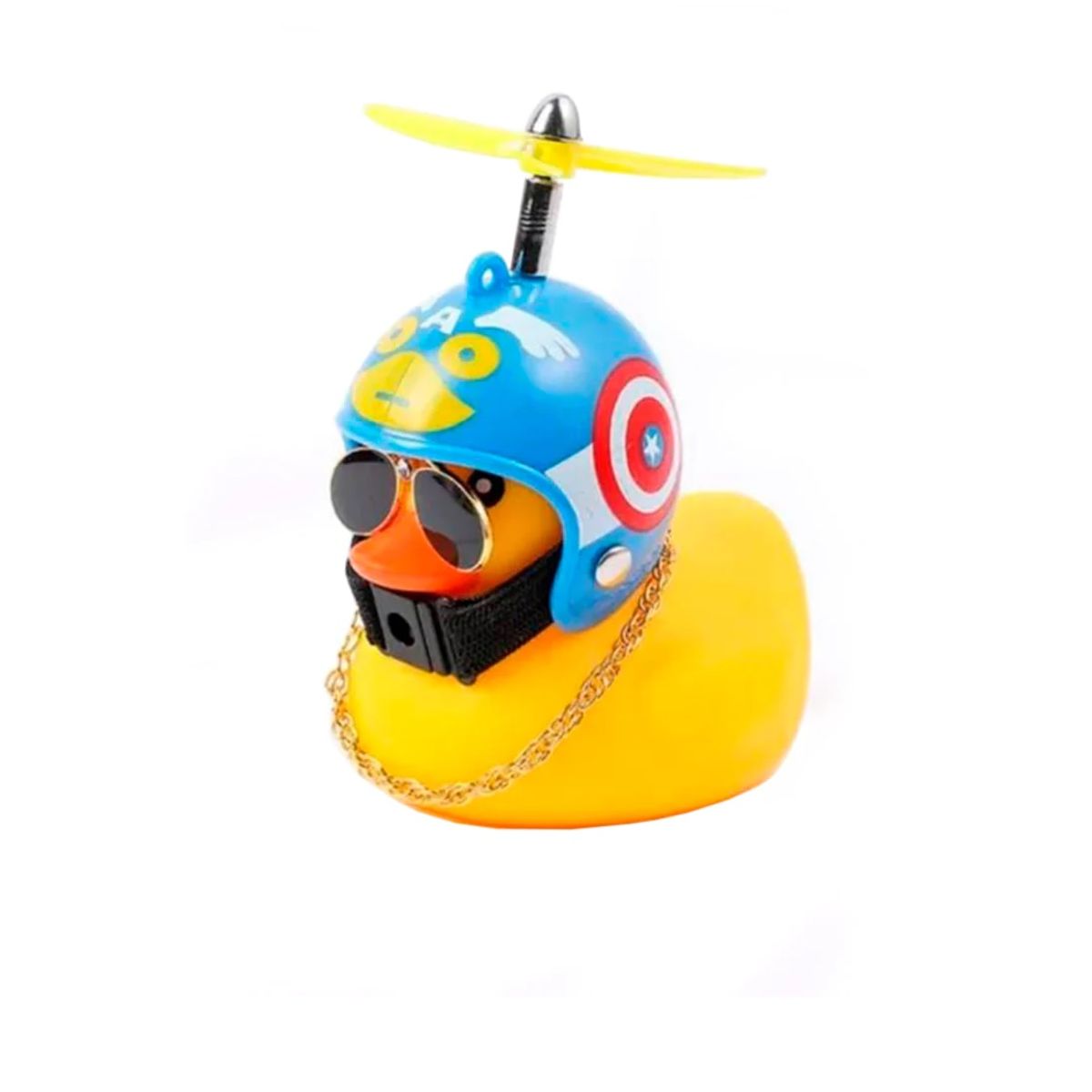 TRIP - PATITO DE HULE FACHERO PARA TU BICI O CASCO CAPITAN AMERICA