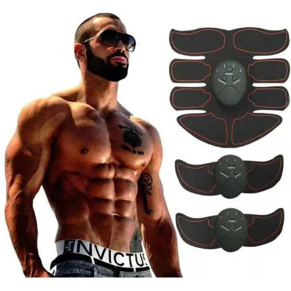 MOVI - Electroestimulador Muscular 3 en 1, Tonifica, reduce y marca