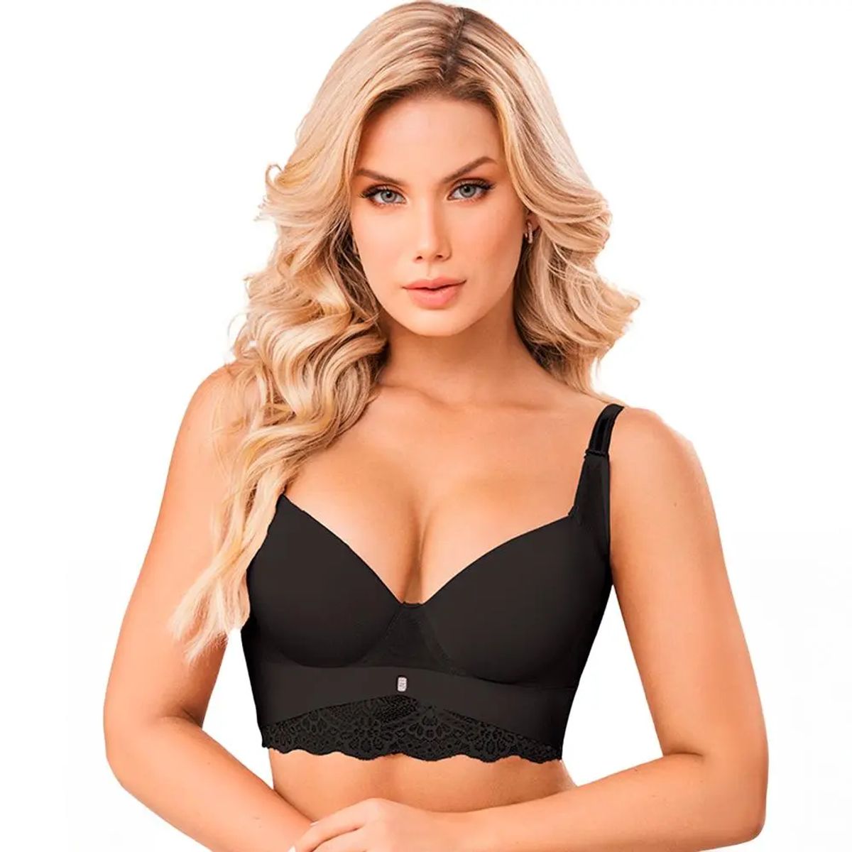 CAROL - Sostén Ama Espalda Tipo Chaleco Refuerzo bajo el brazo Negro