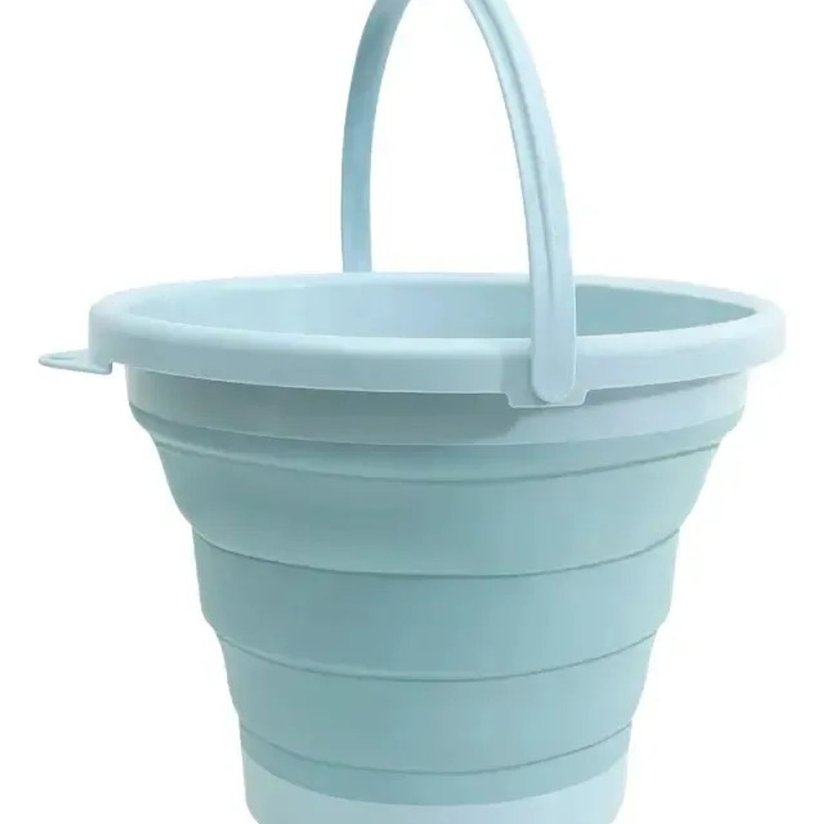 GENERICO - Cubo Plegable De Silicona De 10l Con Asas Para Limpieza-Azul