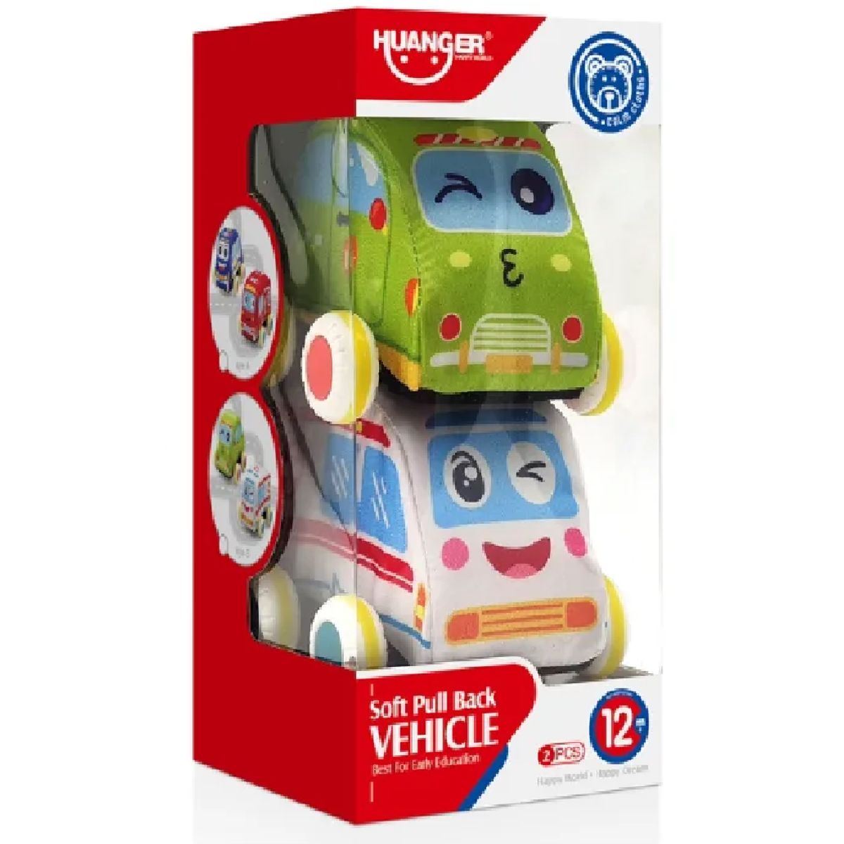 GENERICO - Set de 2 Autos de Peluche para Bebés - Vehículos de Tela Blandos y Seguros