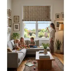 GENERICO - Set 2 Cortinas Roller De Bambu Diseño Natural 120x180cm