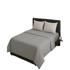 GENERICO - SET DE SABANAS POLAR 2 PLAZAS GRIS 3