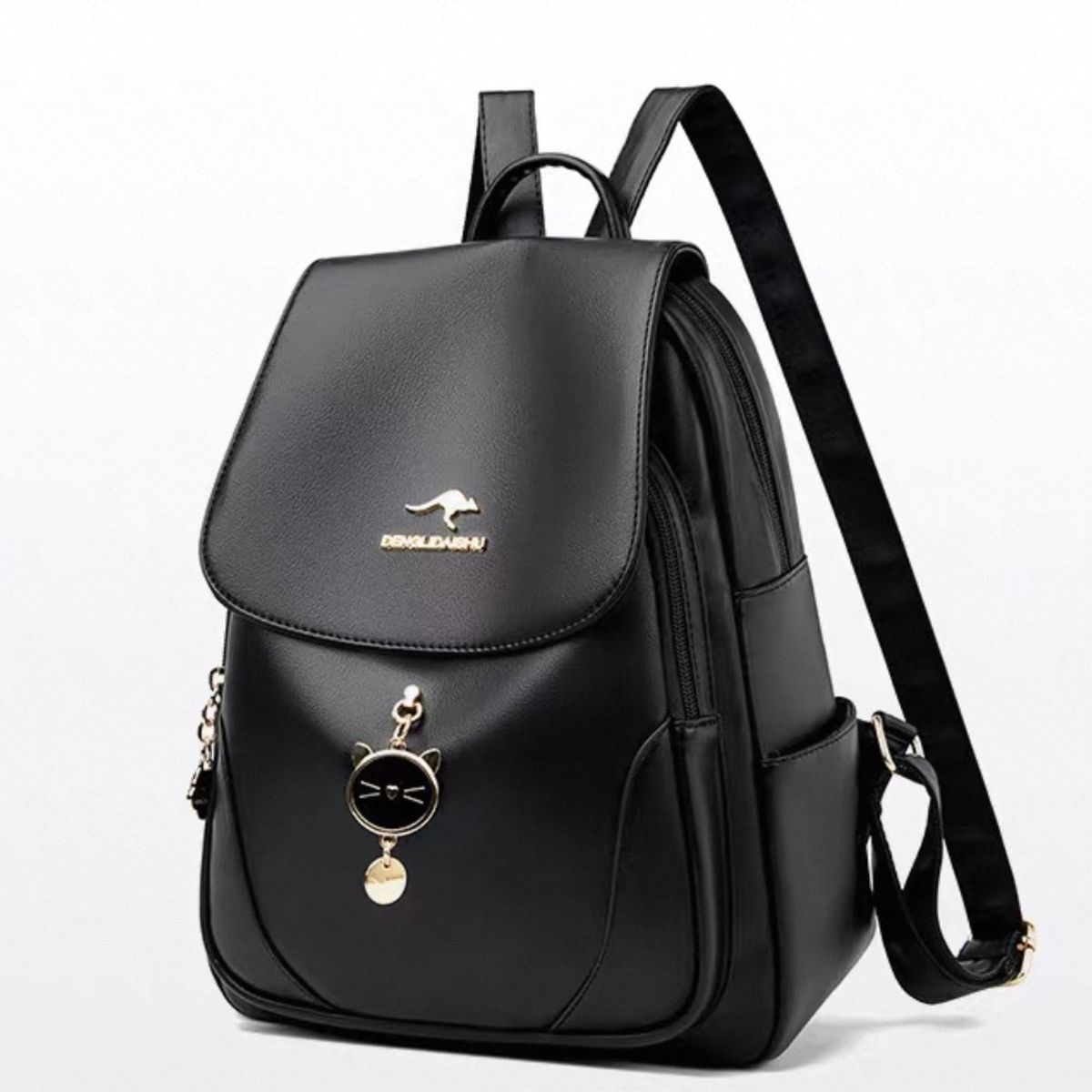 GENERICO - Mochila Originals Matte Black Velvet Regula ECO cuerina