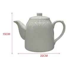 GENERICO - Tetera Ceramica Con Tapa Vertedor Cocina Hogar Elegante