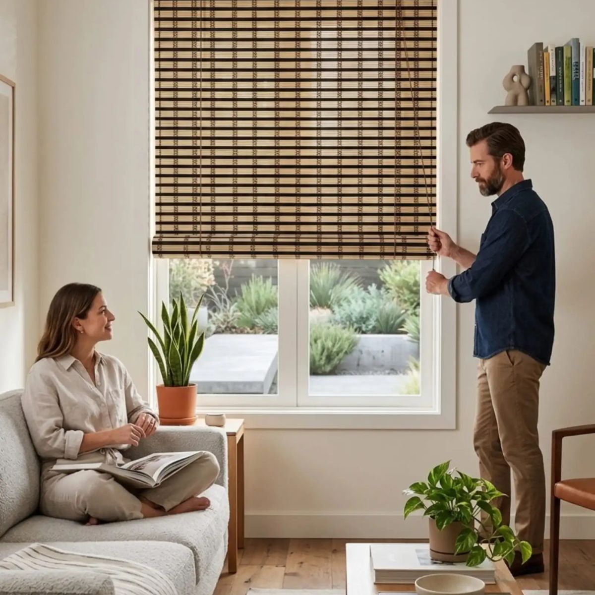 GENERICO - Persiana Roller De Bambu Decoracion Moderna 120x180cm