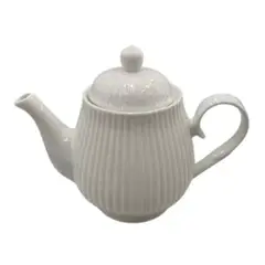 GENERICO - Tetera Ceramica Rayada Con Tapa Vertedor Cocina Hogar
