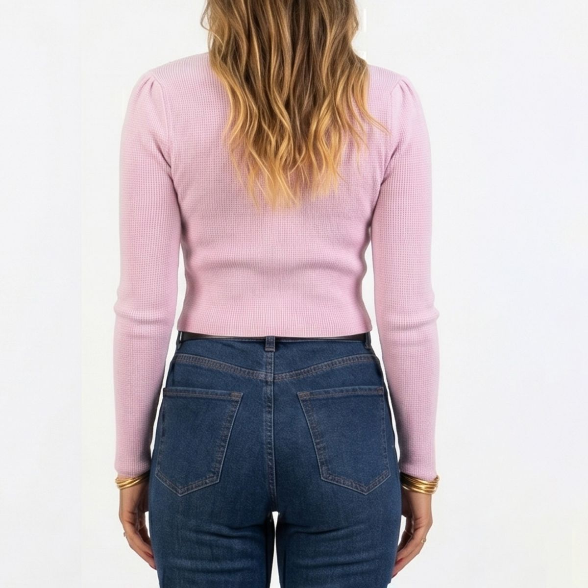 HIPSY SWIMWEAR - Sweater Top invierno Crop ribbed colores spandex