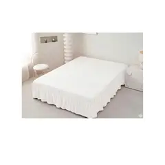 GENERICO - Faldon De Cama 1.5 Plaza BLANCO