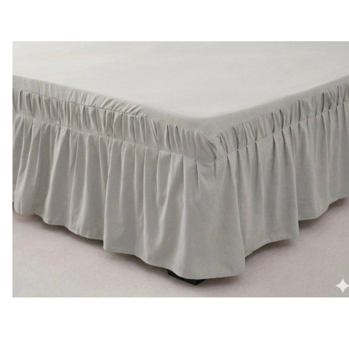 GENERICO - Faldon De Cama 1.5 Plaza GRIS