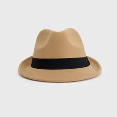 GENERICO - Sombrero fedora fieltro beige 0087BE