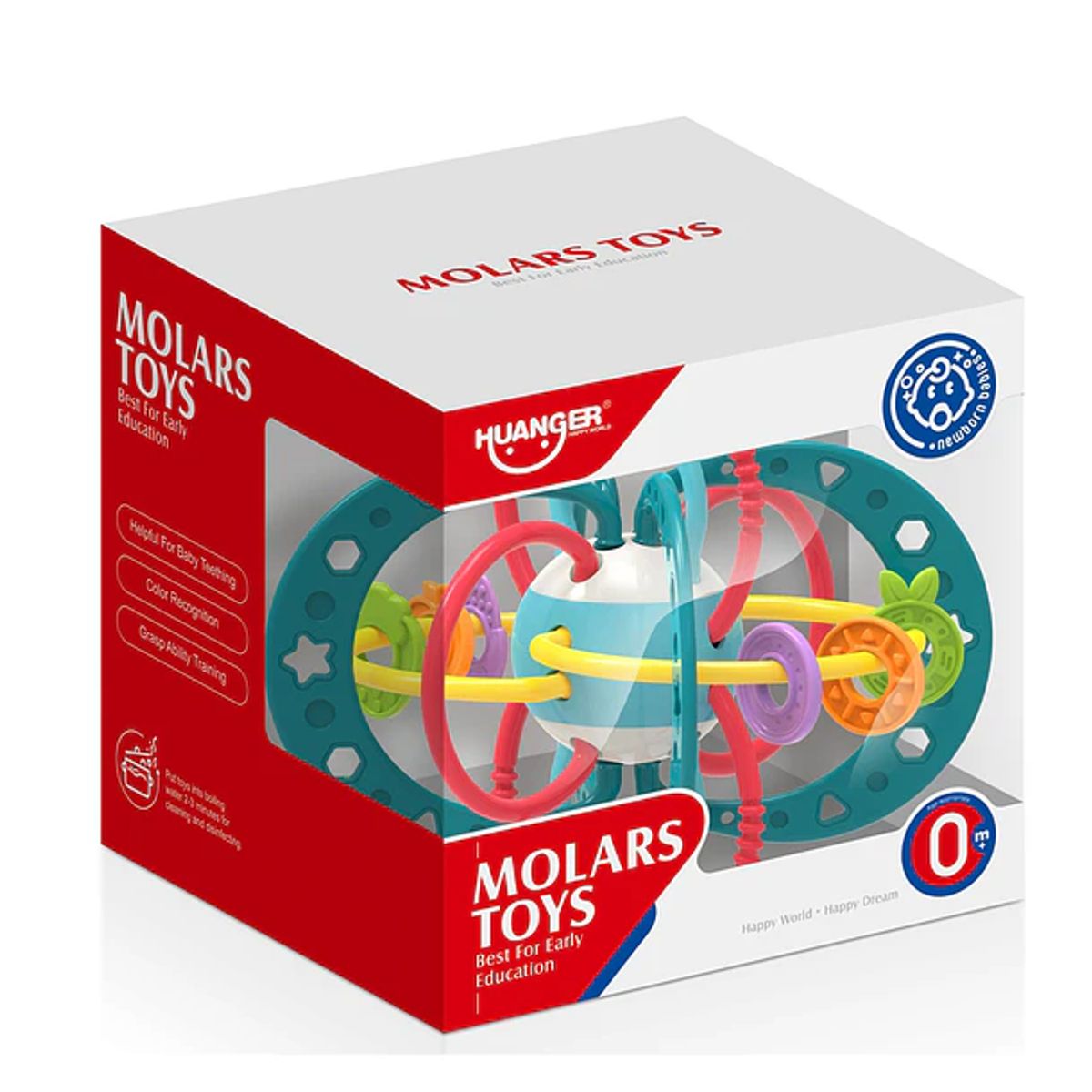 GENERICO - Mordedor Multicolor Sensorial Y Con Texturas Para Bebés