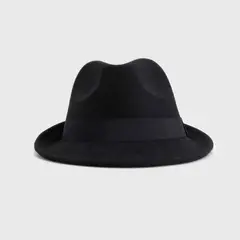 GENERICO - Sombrero fedora fieltro negro 0087NE
