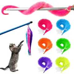 GENERICO - 6pcs Juguetes Gusanos Peludos Juguetes Mágicos Para Niños Juguetes Interactivos Para Gatos