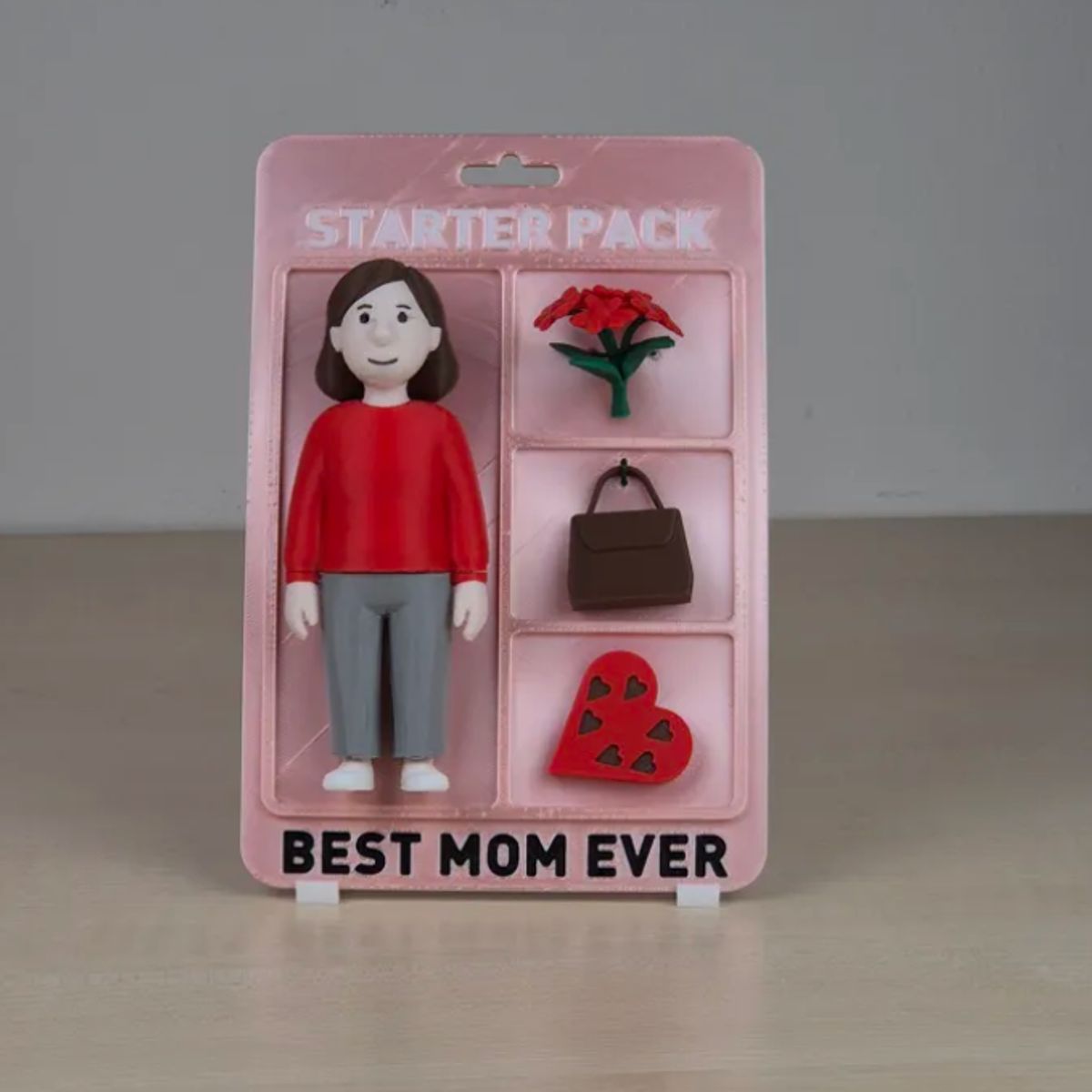 GENERICO - Figura Día de la Mamá, con accesorios y placa