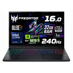 ACER - Notebook Gamer Predator Helios Neo AI 16S RTX 5070 Ti16" OLED 240Hz Intel Core Ultra 9 32GB 1TB SSD