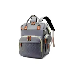 GENERICO - Mochila Maternal Impermeable Con Accesorios Gris Labg