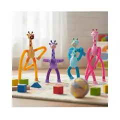 GENERICO - 10 Jirafas Tubos Pop Con Ventosa Sensorial Para Niños Labg