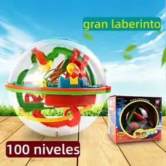 KUANGYE - Juguete Educativo de Bola de Laberinto Esférico 3D 100 Niveles para Niños