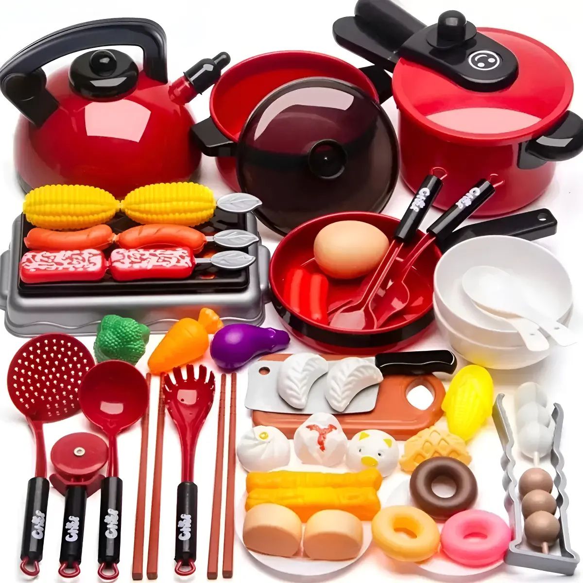 KUANGYE - 51 Piezas,juego De Juguetes De Cocina Para Niños Pequeños