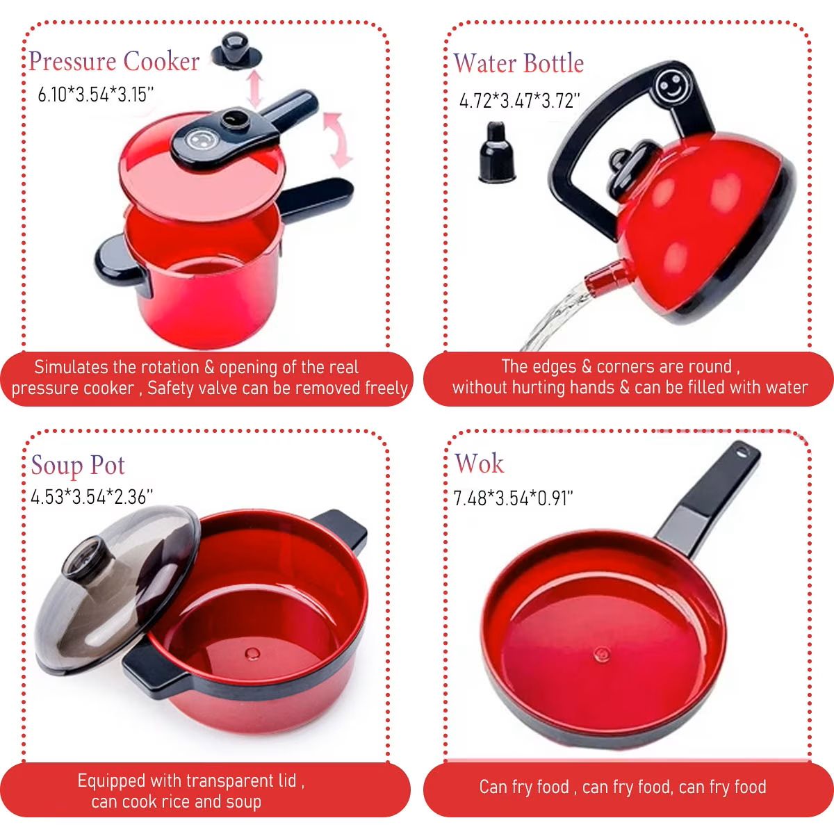 KUANGYE - 51 Piezas,juego De Juguetes De Cocina Para Niños Pequeños