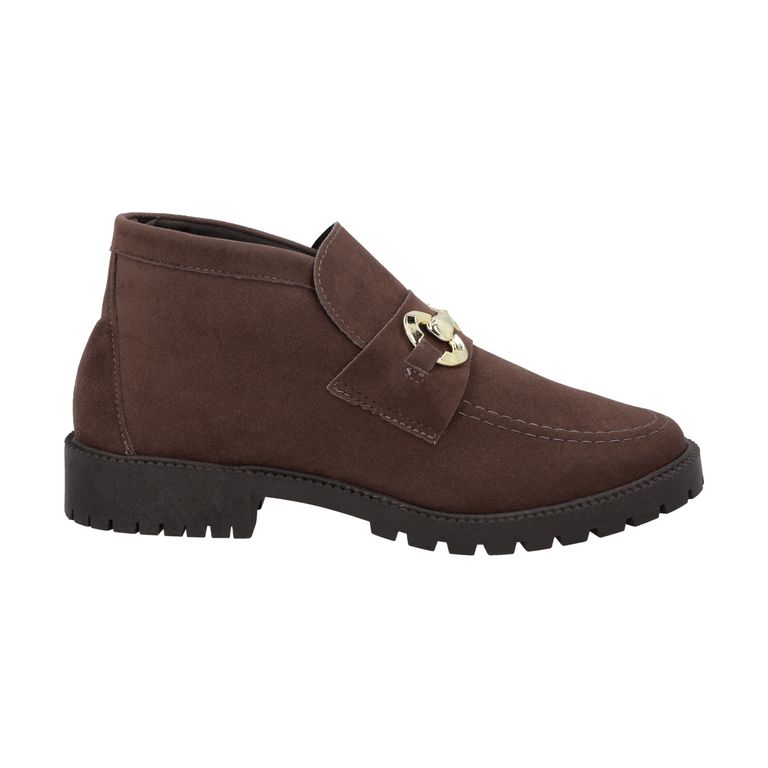 Mocasin Vestir Mujer Gamuza