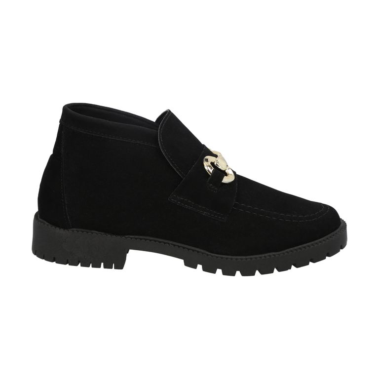 Mocasin Vestir Mujer Gamuza