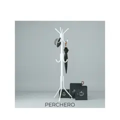 GENERICO - Colgador Perchero Tipo Adorno para Ropa y Sombreros Color Blanco