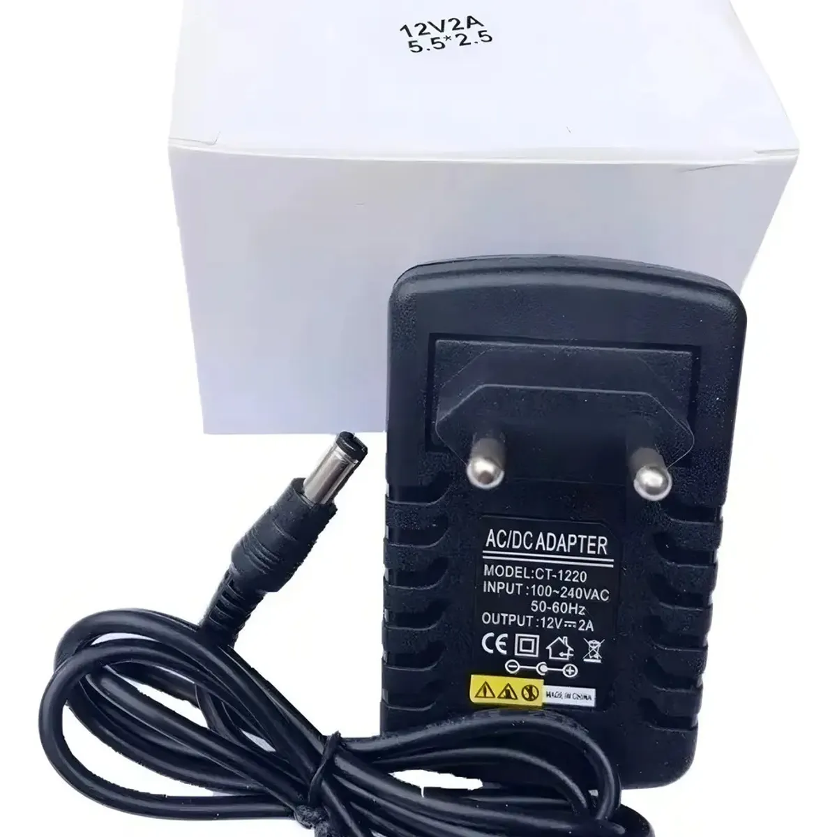 GENERICO - Pack 3 Transformadores Osmão 12V 2A Voltaje Entrada 110V 220V Negro