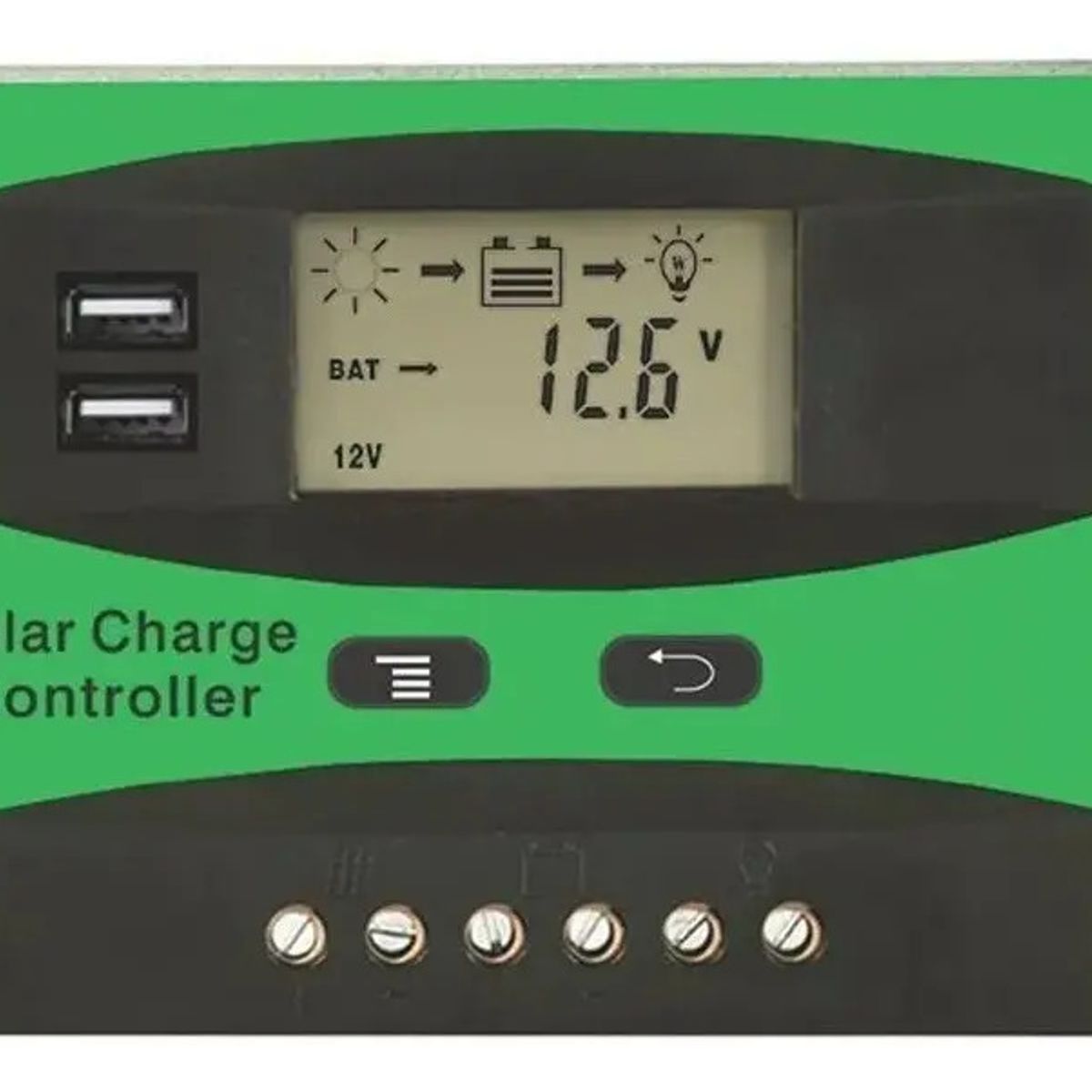 GENERICO - Regulador De Carga Solar Digital 12v 24v 50a