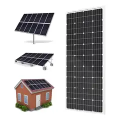 GENERICO - Panel Solar Monocristalino Fotovoltaico 12v 200w Color Negro Osmao